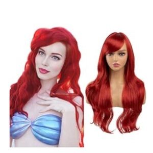 Vibrant Red Long Wavy Wig